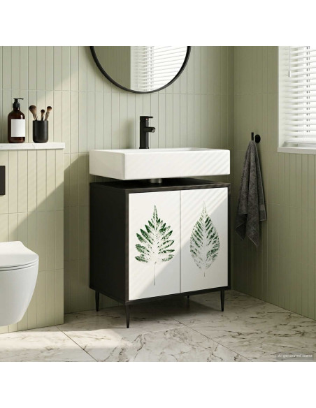 Mobile da Bagno HANAU Rovere Nero 60 x 40 x 61 cm