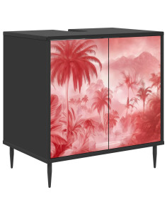 Mobile da Bagno AACHEN Rovere Nero 60 x 40 x 61 cm