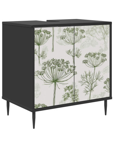 Mobile da Bagno GOTHA Rovere Nero 60 x 40 x 61 cm