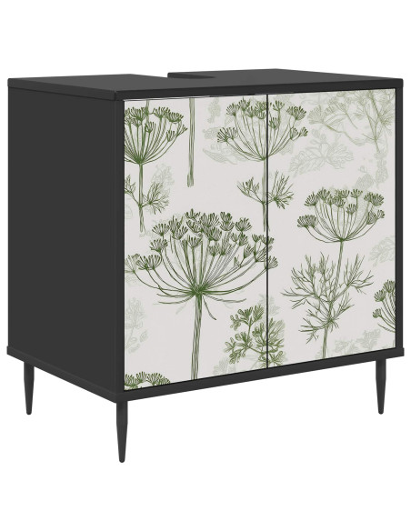 Mobile da Bagno GOTHA Rovere Nero 60 x 40 x 61 cm