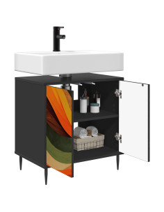 Mobile da Bagno BONN Rovere Nero 60 x 40 x 61 cm 2
