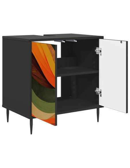 Mobile da Bagno BONN Rovere Nero 60 x 40 x 61 cm