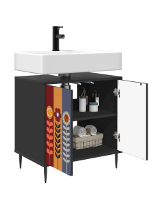 Mobile da Bagno ESSEN Rovere Nero 60 x 40 x 61 cm 2