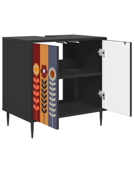 Mobile da Bagno ESSEN Rovere Nero 60 x 40 x 61 cm