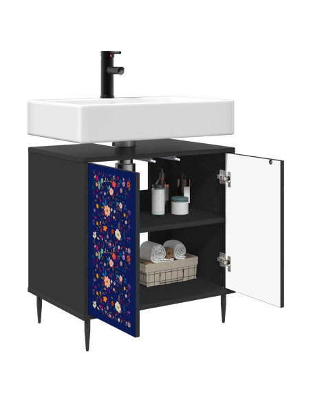 Mobile da Bagno MAINZ Rovere Nero 60 x 40 x 61 cm