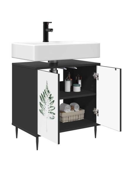 Mobile da Bagno HANAU Rovere Nero 60 x 40 x 61 cm