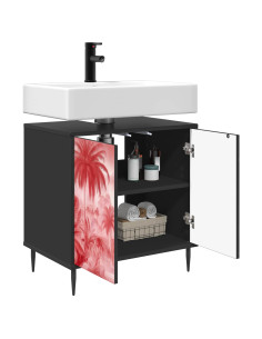 Mobile da Bagno AACHEN Rovere Nero 60 x 40 x 61 cm 2