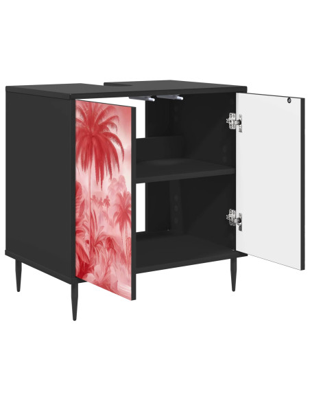 Mobile da Bagno AACHEN Rovere Nero 60 x 40 x 61 cm