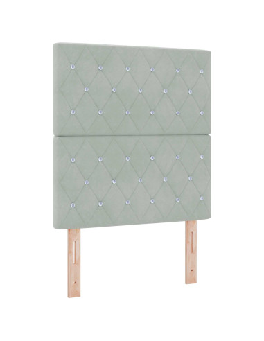 Letto Ottomano con Materasso e LED Grigio Chiaro 80 x 200 cm