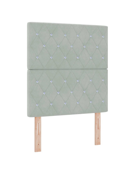 Letto Ottomano con Materasso e LED Grigio Chiaro 80 x 200 cm