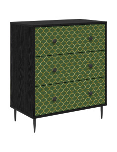 Cassettiera GELEEN Stampa geometrica smeraldo 66 x 36,5 x 76 cm 2