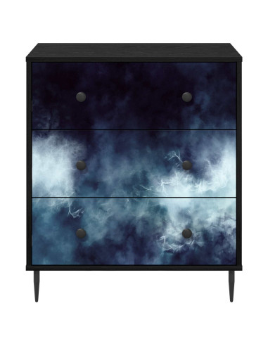 Cassettiera RAALTE Stampa in marmo blu 66 x 36,5 x 76 cm
