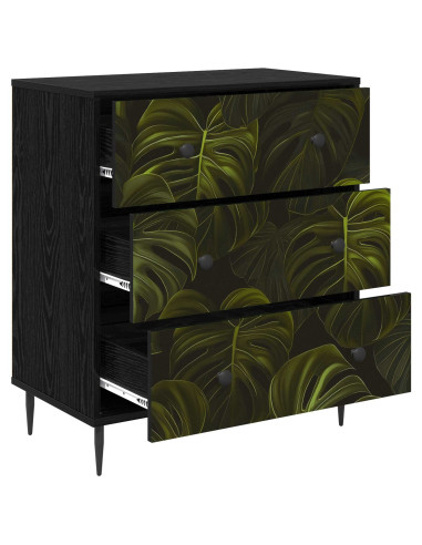 Cassettiera ELBURG Stampa foglia di palma 66 x 36,5 x 76 cm