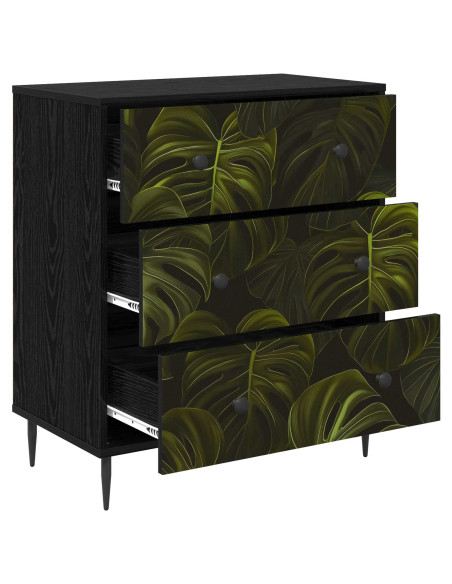 Cassettiera ELBURG Stampa foglia di palma 66 x 36,5 x 76 cm