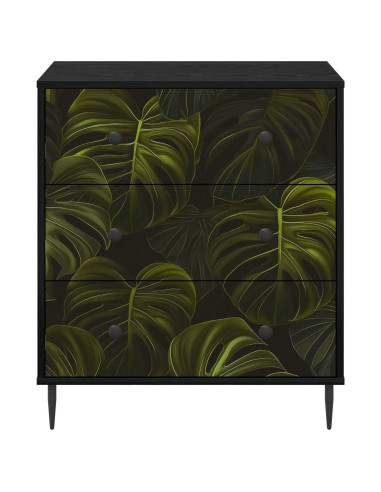 Cassettiera ELBURG Stampa foglia di palma 66 x 36,5 x 76 cm