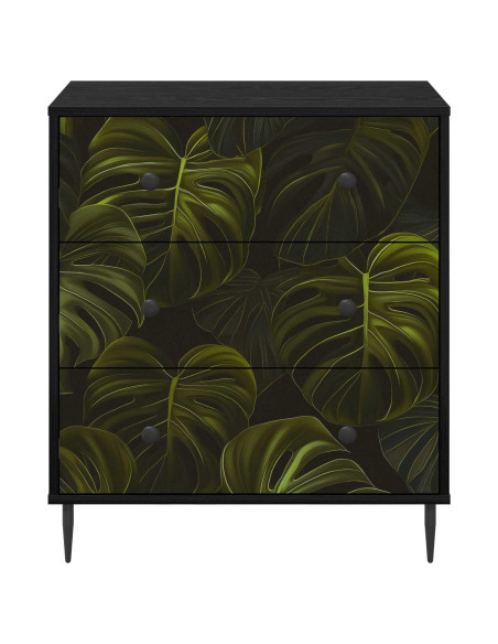 Cassettiera ELBURG Stampa foglia di palma 66 x 36,5 x 76 cm