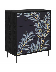 Cassettiera DOKKUM Stampa blu di felce 66 x 36,5 x 76 cm 2
