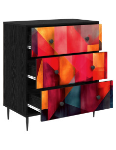 Cassettiera HEESCH Stampa a blocchi di colore 66 x 36,5 x 76 cm 2