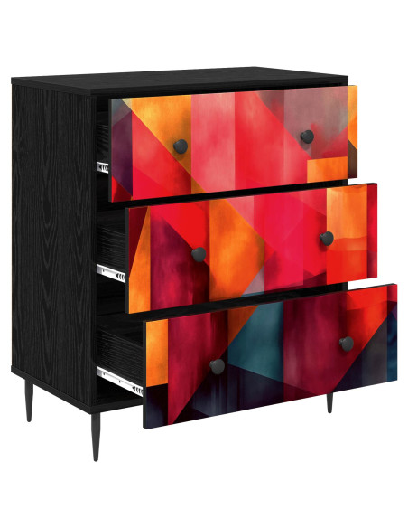 Cassettiera HEESCH Stampa a blocchi di colore 66 x 36,5 x 76 cm