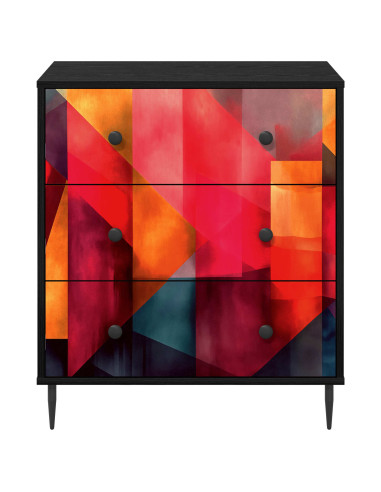 Cassettiera HEESCH Stampa a blocchi di colore 66 x 36,5 x 76 cm