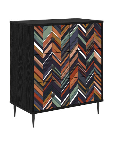 Cassettiera OMMEN Stampa geometrica 66 x 36,5 x 76 cm