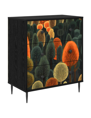 Cassettiera ZAANDAM Stampa boschiva 66 x 36,5 x 76 cm