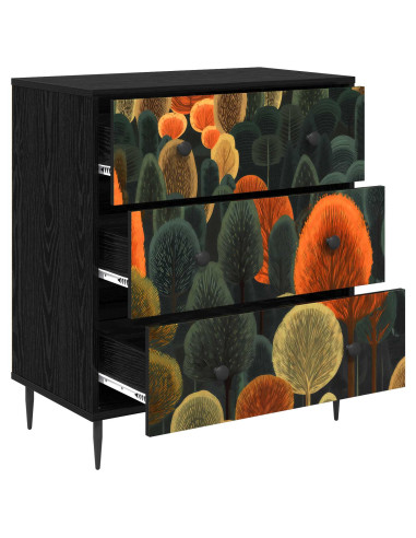 Cassettiera ZAANDAM Stampa boschiva 66 x 36,5 x 76 cm