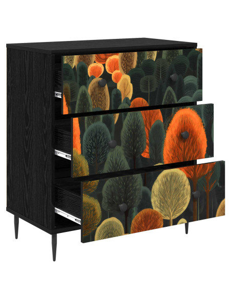 Cassettiera ZAANDAM Stampa boschiva 66 x 36,5 x 76 cm