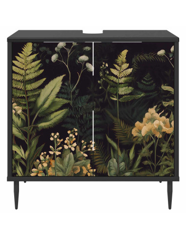 Mobile da Bagno RHENEN Rovere Nero 60 x 40 x 61 cm