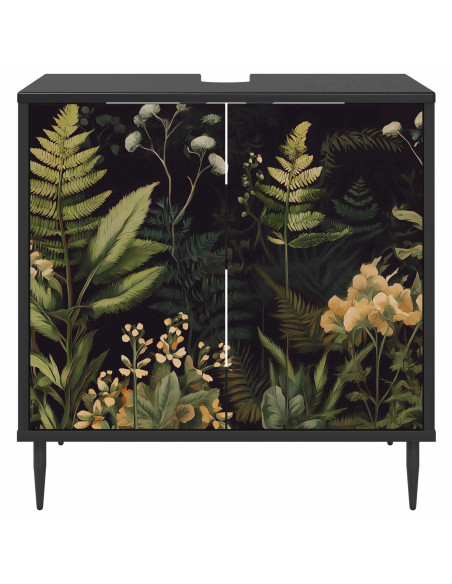 Mobile da Bagno RHENEN Rovere Nero 60 x 40 x 61 cm