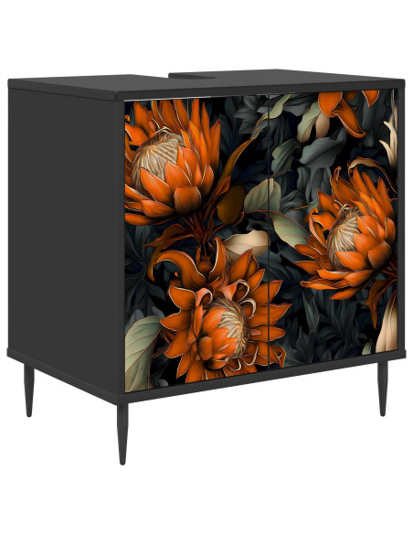 Mobile da Bagno LOCHEM Rovere Nero 60 x 40 x 61 cm