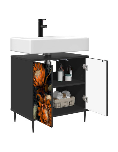 Mobile da Bagno LOCHEM Rovere Nero 60 x 40 x 61 cm