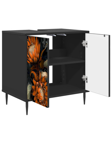 Mobile da Bagno LOCHEM Rovere Nero 60 x 40 x 61 cm