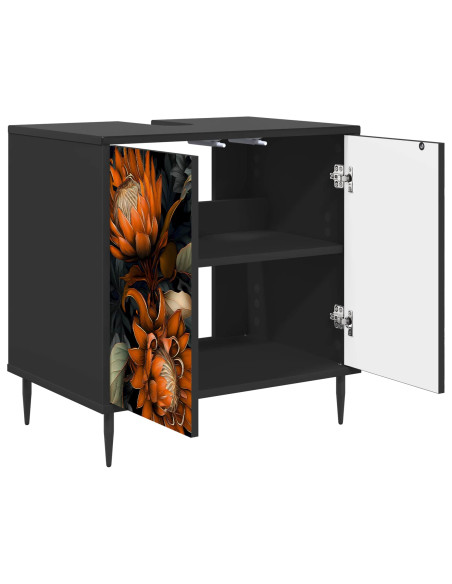 Mobile da Bagno LOCHEM Rovere Nero 60 x 40 x 61 cm