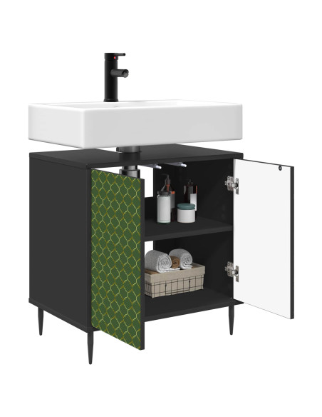 Mobile da Bagno GELEEN Rovere Nero 60 x 40 x 61 cm