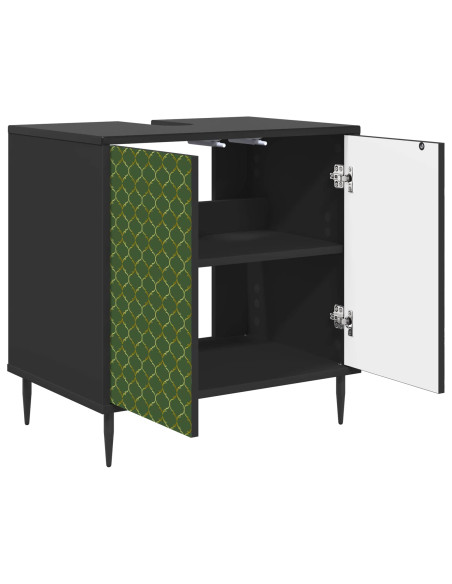 Mobile da Bagno GELEEN Rovere Nero 60 x 40 x 61 cm