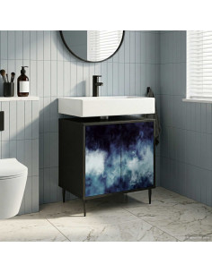 Mobile da Bagno RAALTE Rovere Nero 60 x 40 x 61 cm