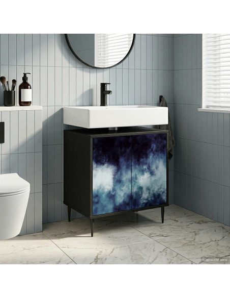 Mobile da Bagno RAALTE Rovere Nero 60 x 40 x 61 cm