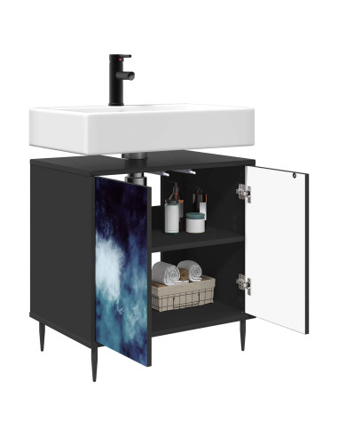 Mobile da Bagno RAALTE Rovere Nero 60 x 40 x 61 cm
