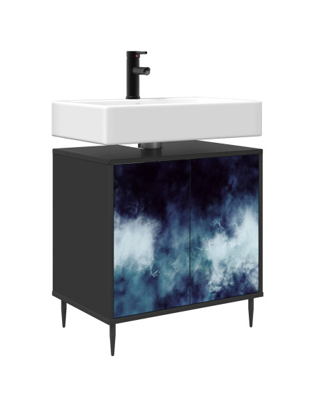 Mobile da Bagno RAALTE Rovere Nero 60 x 40 x 61 cm
