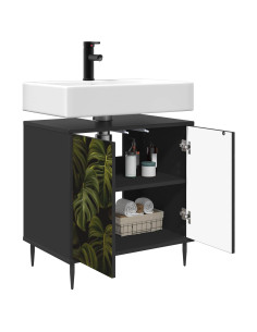 Mobile da Bagno ELBURG Rovere Nero 60 x 40 x 61 cm 2
