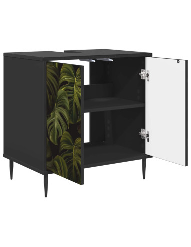 Mobile da Bagno ELBURG Rovere Nero 60 x 40 x 61 cm