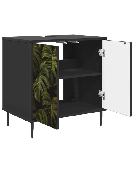 Mobile da Bagno ELBURG Rovere Nero 60 x 40 x 61 cm
