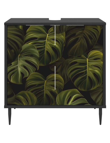 Mobile da Bagno ELBURG Rovere Nero 60 x 40 x 61 cm