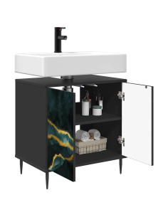 Mobile da Bagno WIJHE Rovere Nero 60 x 40 x 61 cm 2