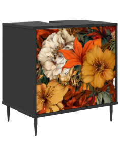 Mobile da Bagno GENNEP Rovere Nero 60 x 40 x 61 cm