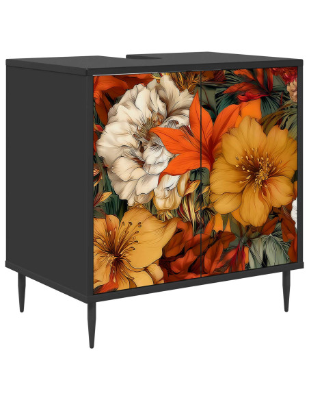 Mobile da Bagno GENNEP Rovere Nero 60 x 40 x 61 cm