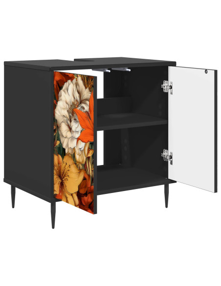 Mobile da Bagno GENNEP Rovere Nero 60 x 40 x 61 cm