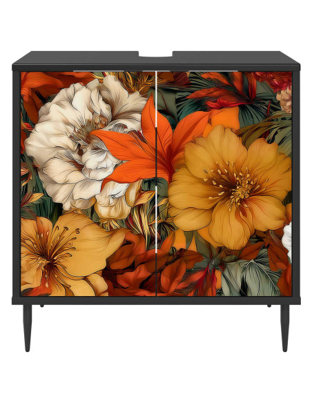 Mobile da Bagno GENNEP Rovere Nero 60 x 40 x 61 cm