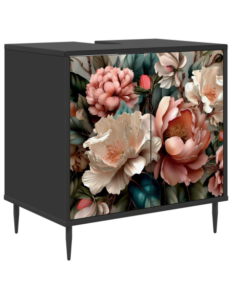 Mobile da Bagno BORNE Rovere Nero 60 x 40 x 61 cm